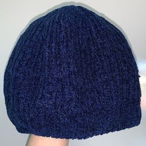 Blue Knit Acrylic Hat